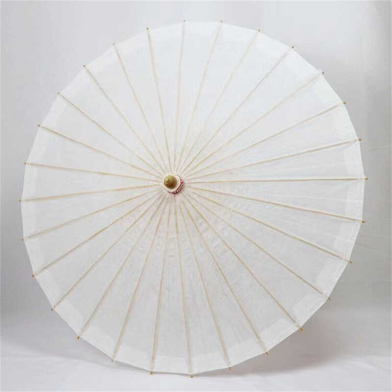 84cm Chinese Japan Oil Paper Umbrella Para Sa Mga Kababaihan Sun Umbrella White Craft Uv