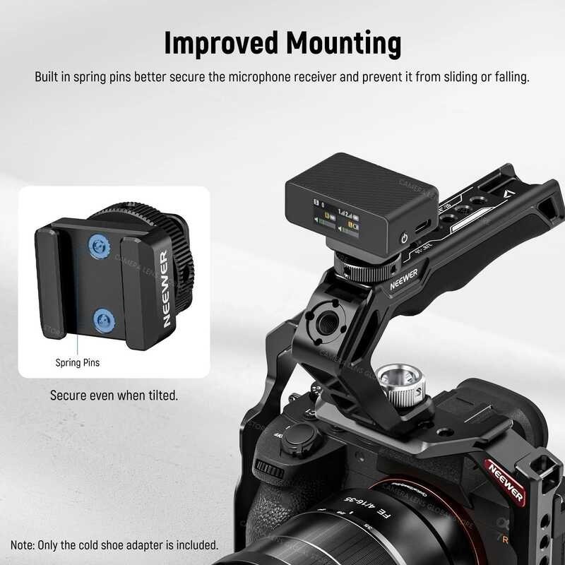 Ua030 Cold NEEWER Shoe Mount Adapter Para DJI Wireless Microphone ...