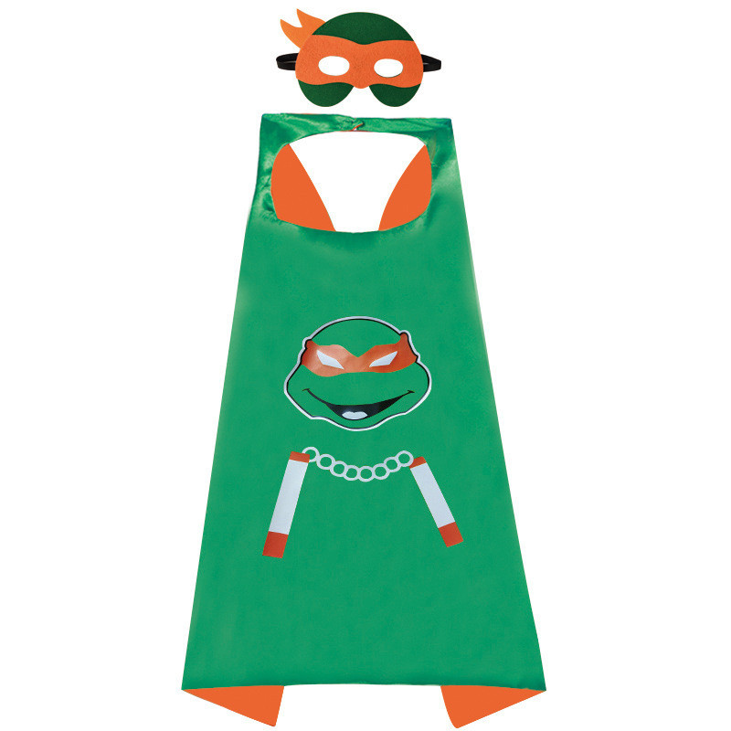 Teenage Mutant Ninja Turtles Cloak Anime Game Michelangelo Cape Mask ...