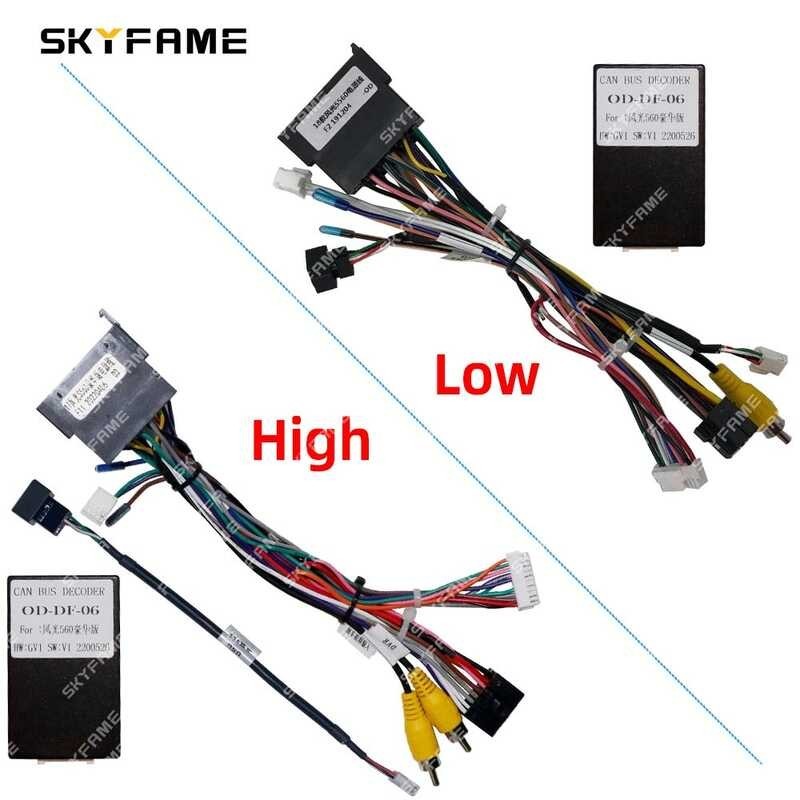 16Pin SKYFAME Car Wiring Harness Adapter Canbus Box Decoder Android ...