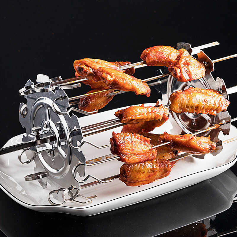 BBQ Grill Cage Barbecue Roast Chicken Wings Rotisserie Skewers Kebab ...