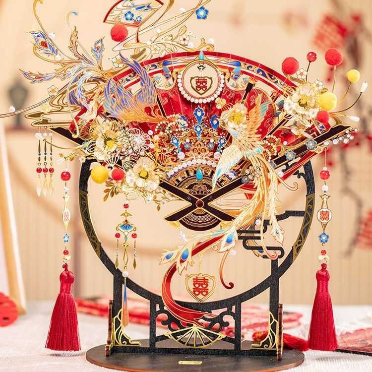 6Af Art Lives Three Generations Joyful Fan 3D Solid Puzzle Metal ...