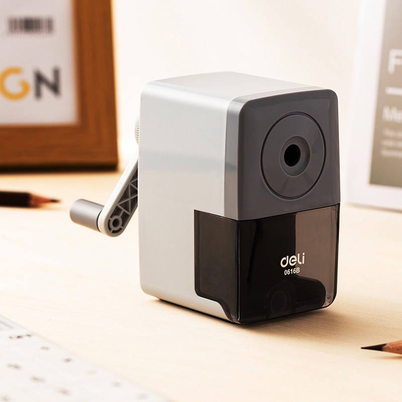 Deli E0616B Pencil Sharpener Hand Crank Manual Sharpen Machine School ...
