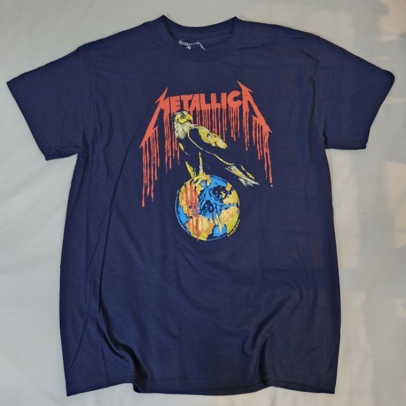 Re-Product Metallica Crow Pattern Navy Color Fabric Hit From The 90'S ...