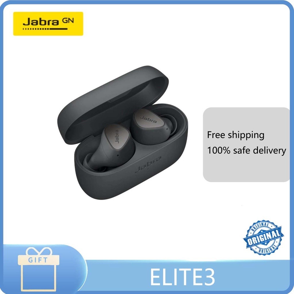 Jabra Elite 3 Auricolari True Wireless Bluetooth, Grigio/blu/beige, Usati Completi