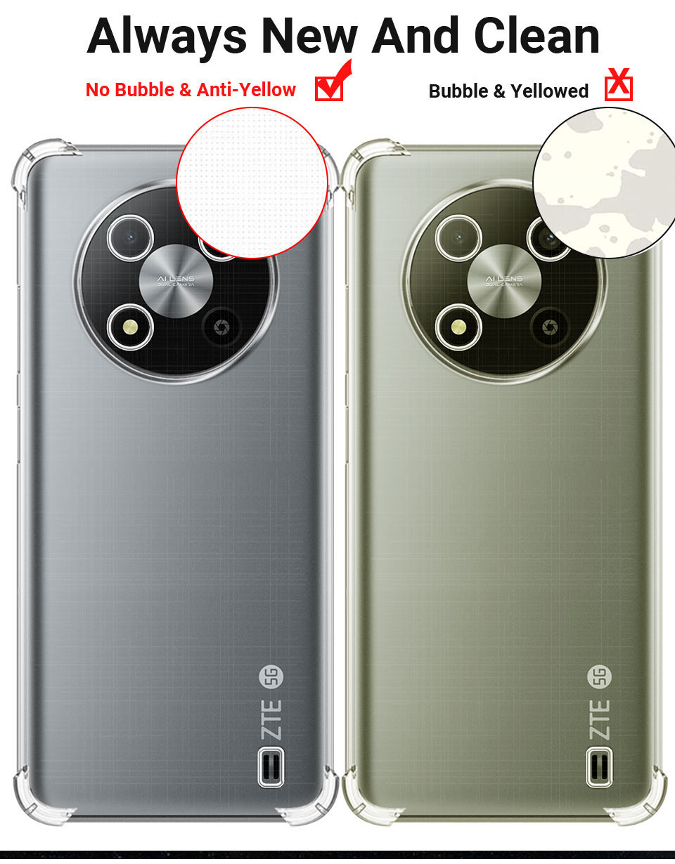 KJYFOANI Pour ZTE Blade A73 5G Coque Protection, Noir