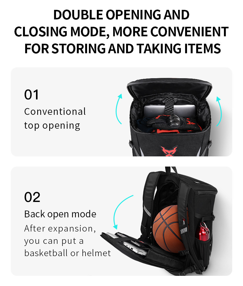 28L Motorcycle Backpack Waterproof Outdoor Sports Riding Helmet