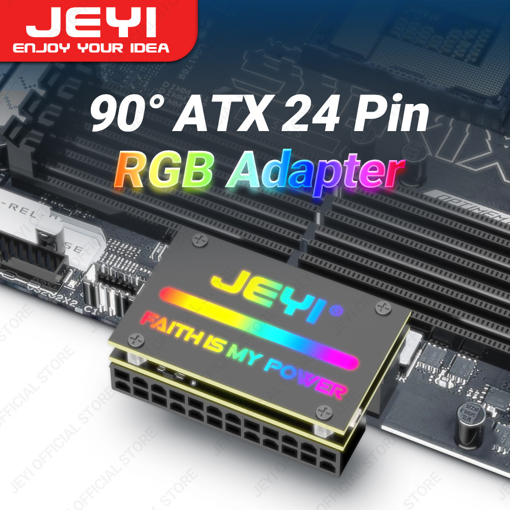Limited time discount JEYI ATX 24Pin 90° RGB Adapter, 18 Light Modes ...