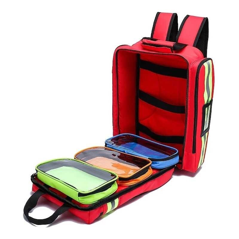 LY First Aid Kits Emergency Rescue Backpacks Large Capacity Sorted ...