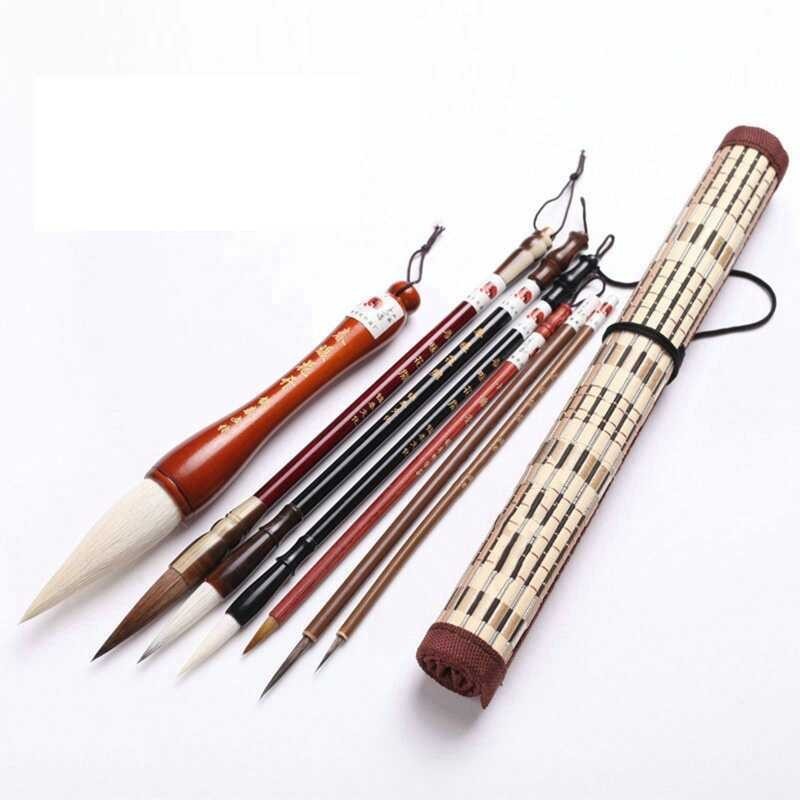 CENPEK 3Pcs Chinese Calligraphy Brush Writing Brush Kanji Sumi Drawing