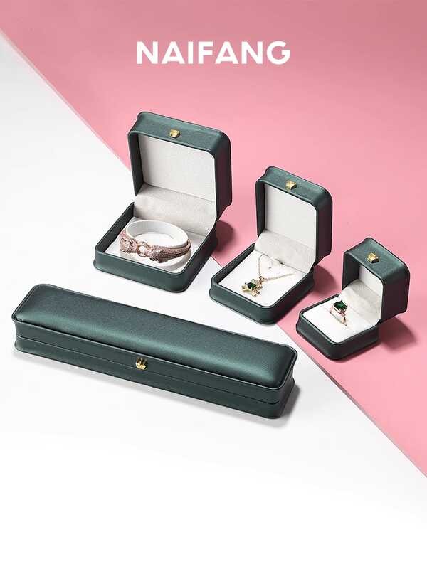 ing Box Wedding Leather Jewelry Box Necklace Box Bracelet Storage Box ...