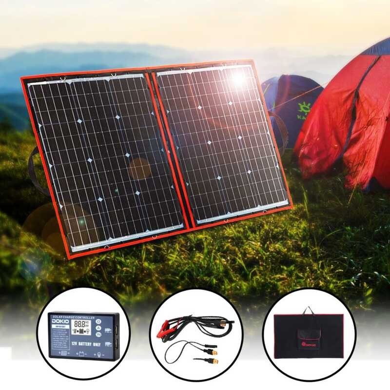 150w 12v Portable Folding Solar Panel Kit For Car/Caravan/Power station/Camping