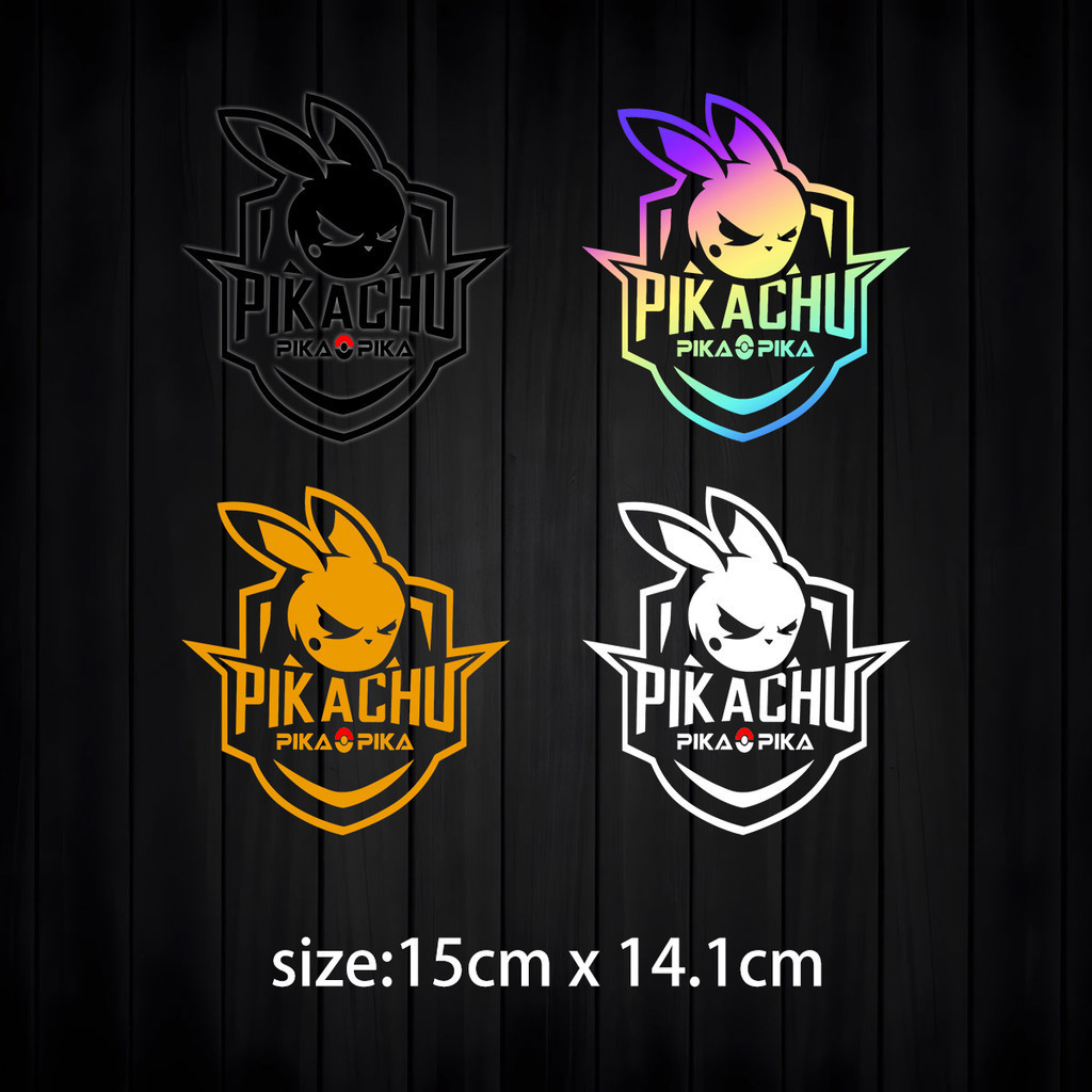 JDM Stickers Magic Baby Pikachu Angry Explosion Version Car Electric ...