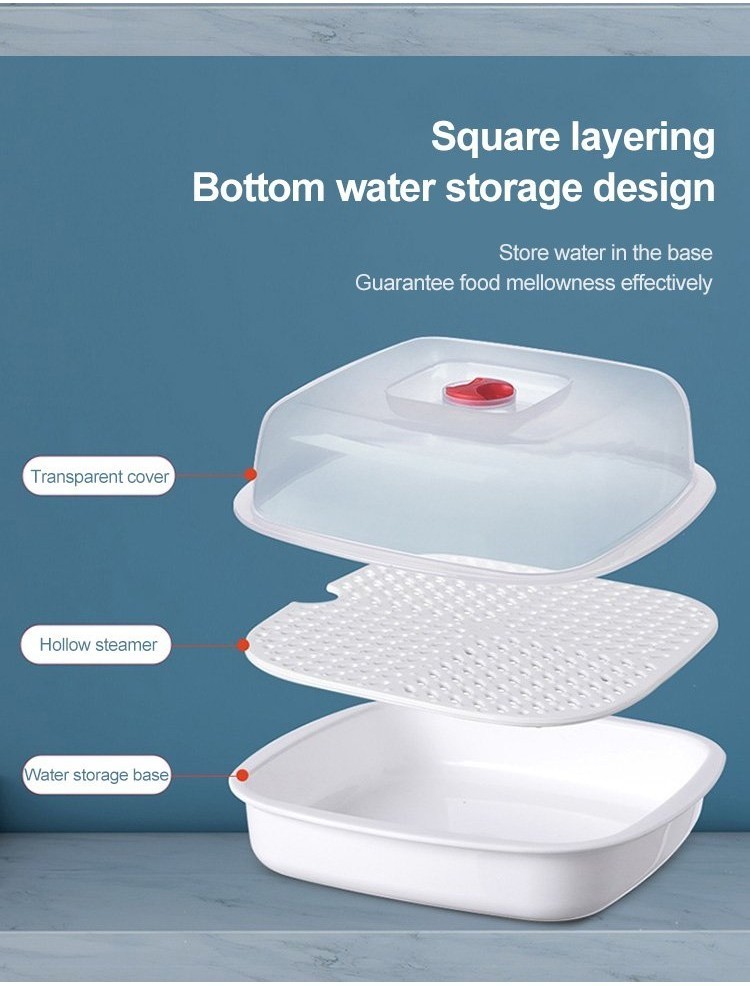 [Food-grade material/Heat-resistant] New round microwave steamer ...