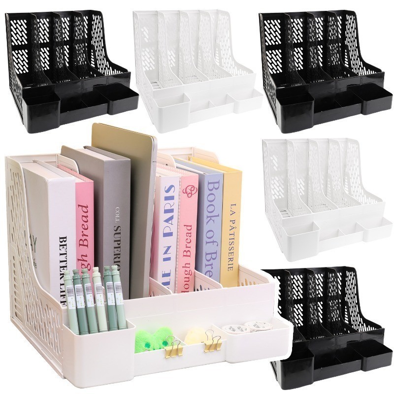 Durable Multi-Layers Plastic File Rack - A4 Document Organizer with ...