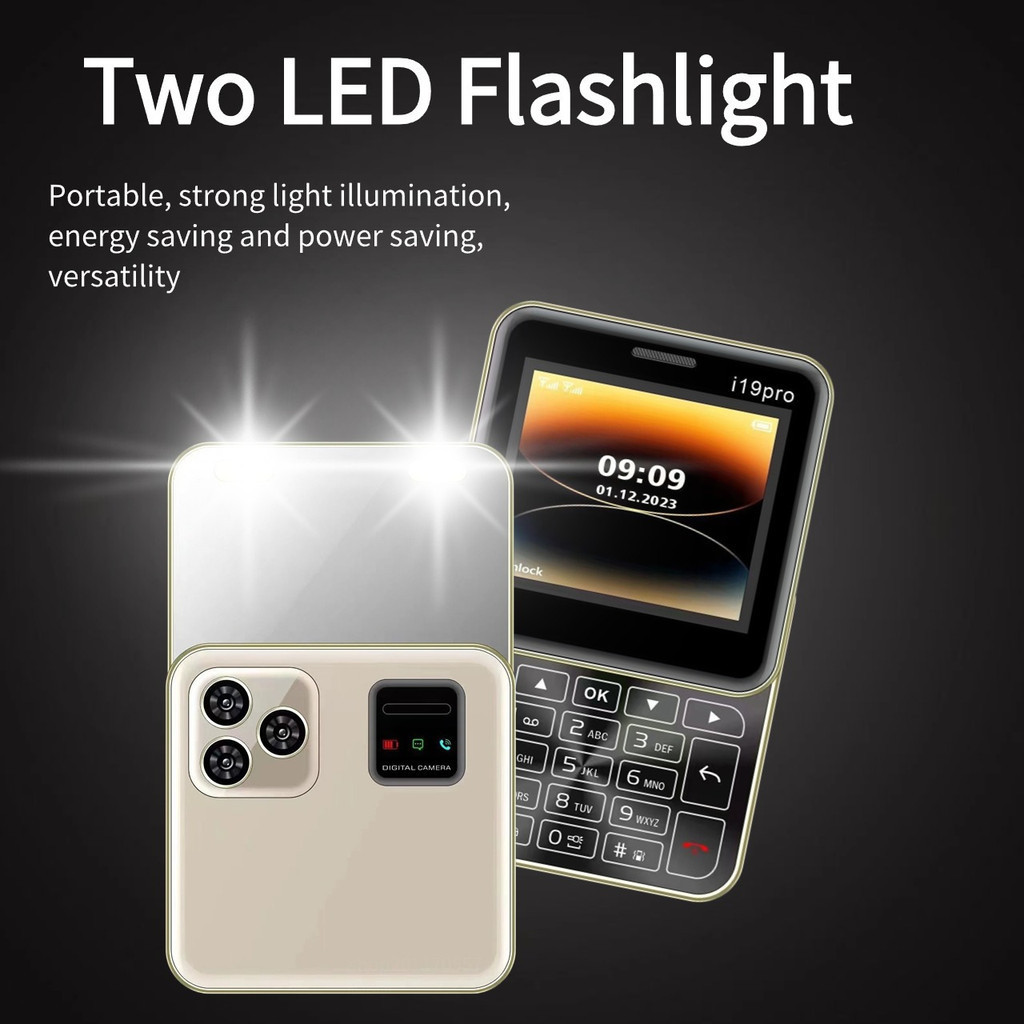 New i19pro Mini Phone 2.4 Inch Dual SIM 2G GSM Rotating Slide Elderly ...