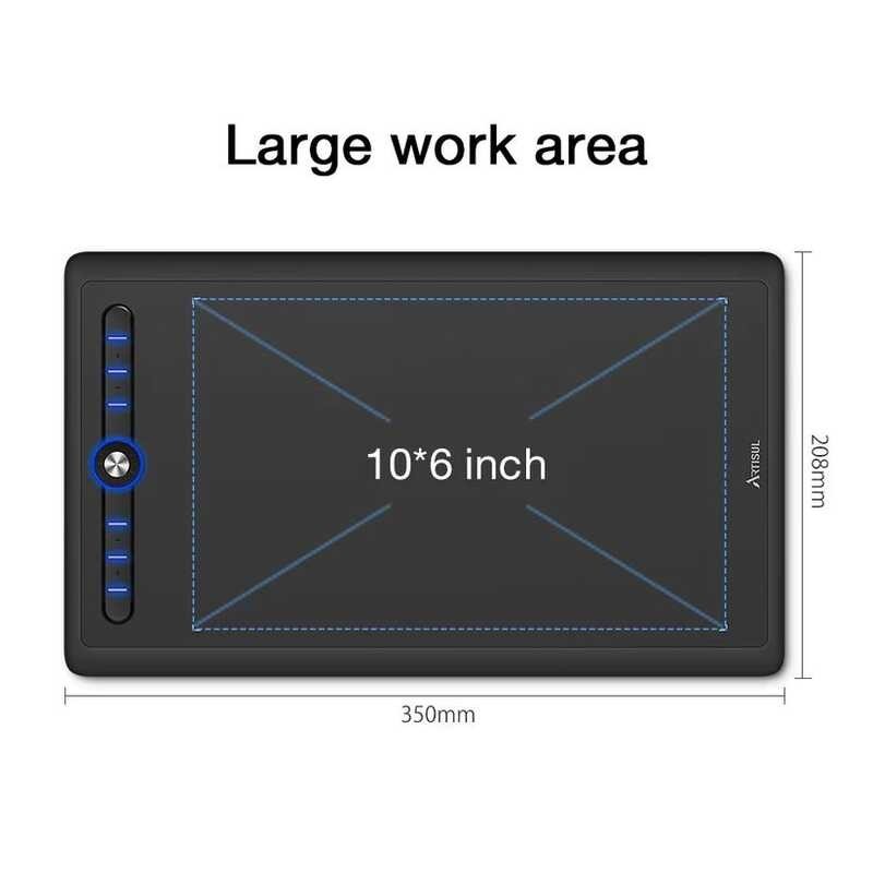 Pro Artisul M0610 10X6 Inch Pen Graphics 8192 Levels Pressure Free ...