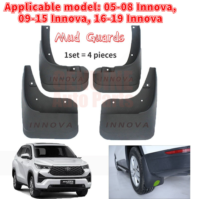 Toyota Innova Mudguard 2005-2008 / 2009-2015 / 2016 to 2019 Mud Guards ...