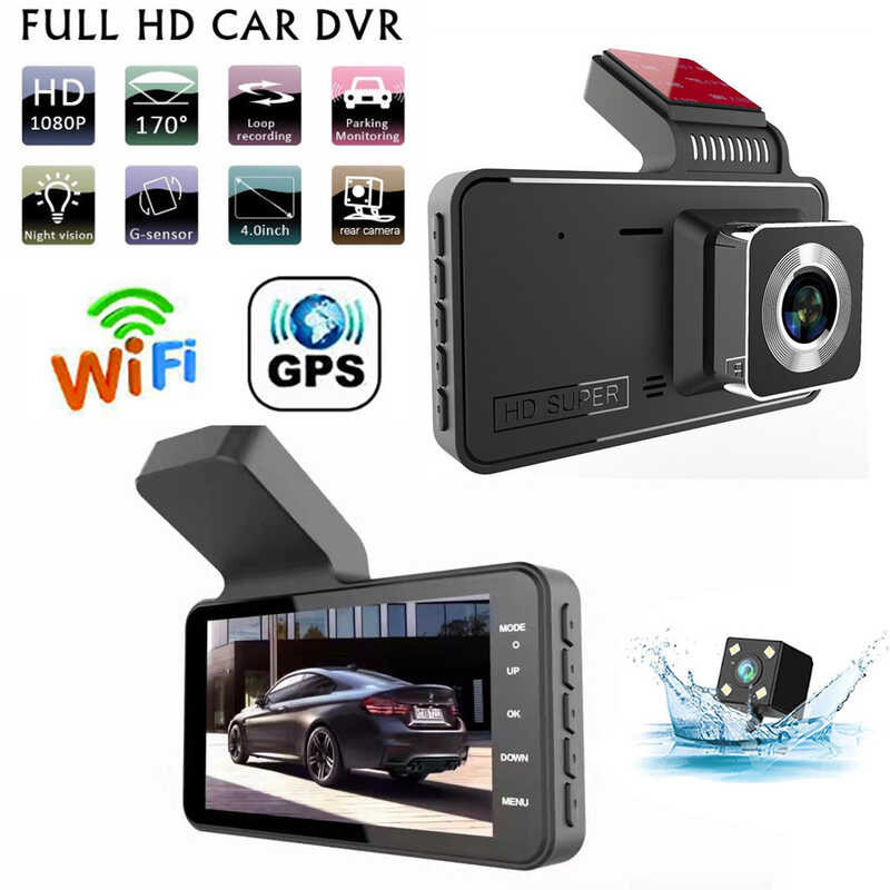 Wifi Full DVR HD 1080P Dash Cam Rear View Drive Video Recorder Black ...