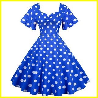 ☢ ⊕ 2023 Retro Summer Dresses Women Hepburn Style 50S 60S Vintage ...