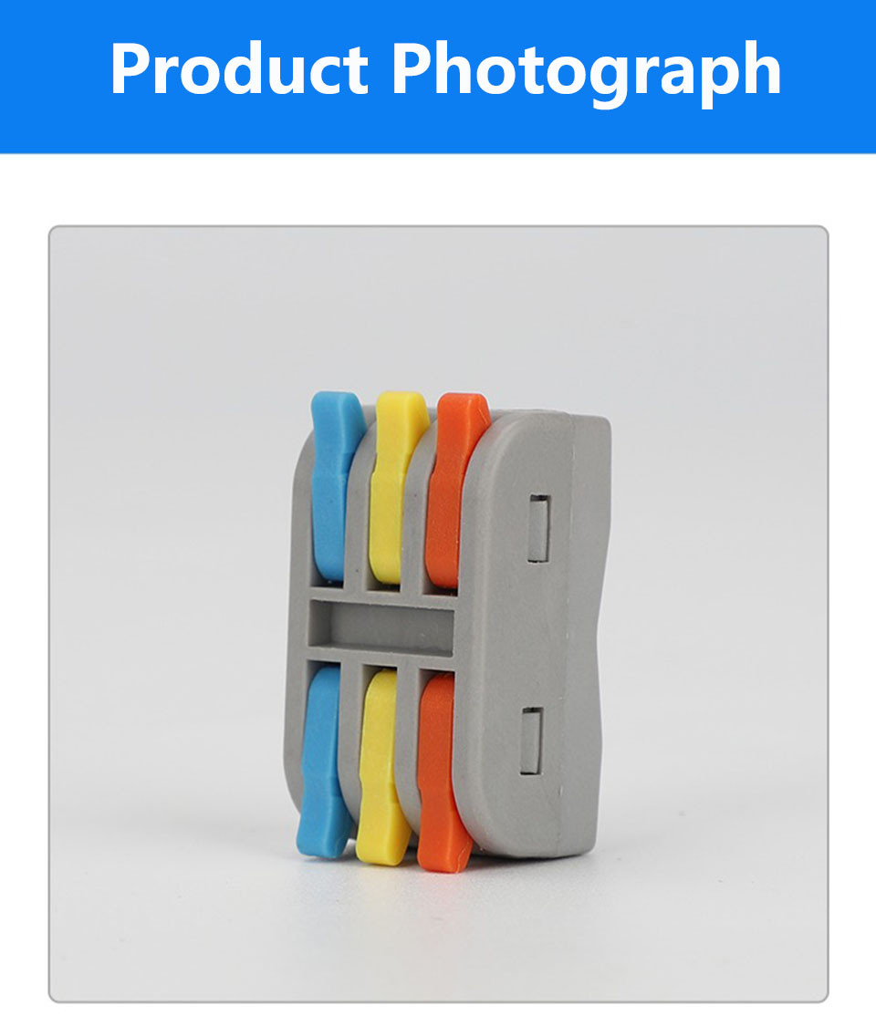 Mini Wire Connectors 2/3 Pin Push-in Spring Splicing terminal Universal ...