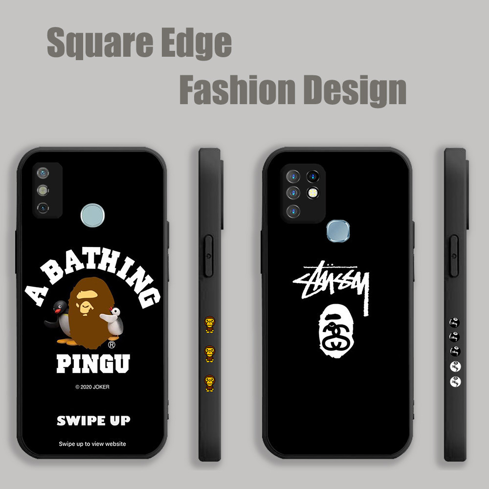 Casing For Vivo Y72 V23e V23 S12 Y35 V25e V27e a bathing PINGU bape ...