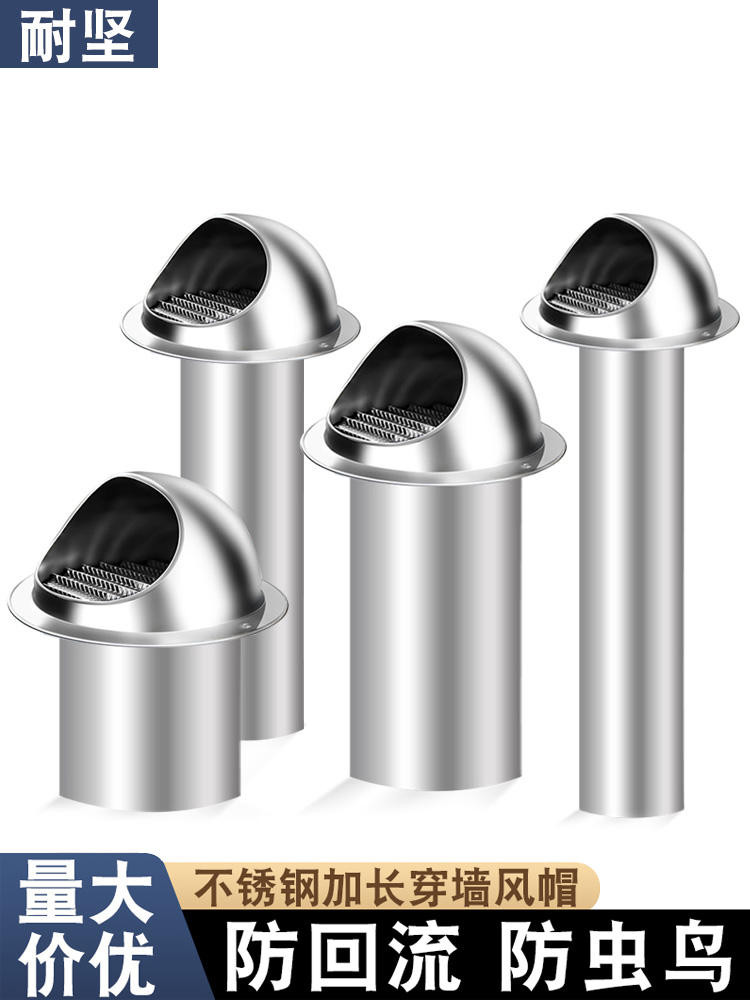 Stainless Steel Hood Exterior Wall Air Outlet Range Hood Through Wall ...