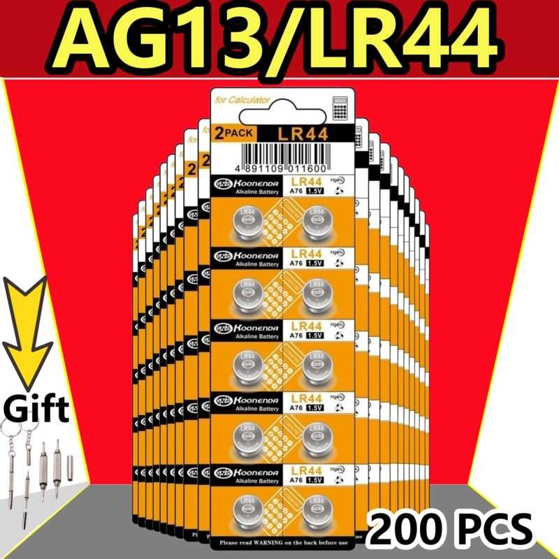 100-200Pcs Ag13 Battery Lr44 357 Button Coin Cell Battery 303 Sr44 ...