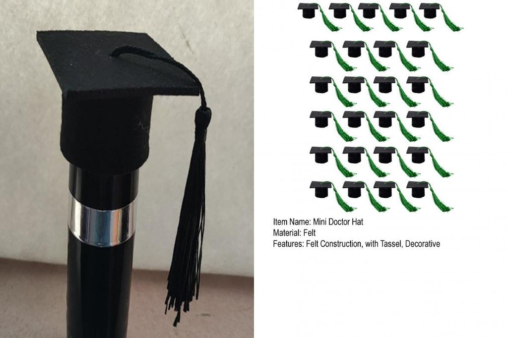 Mini Graduation Cap Craft Supplies Mini Doctor Hat 25pcs Mini ...