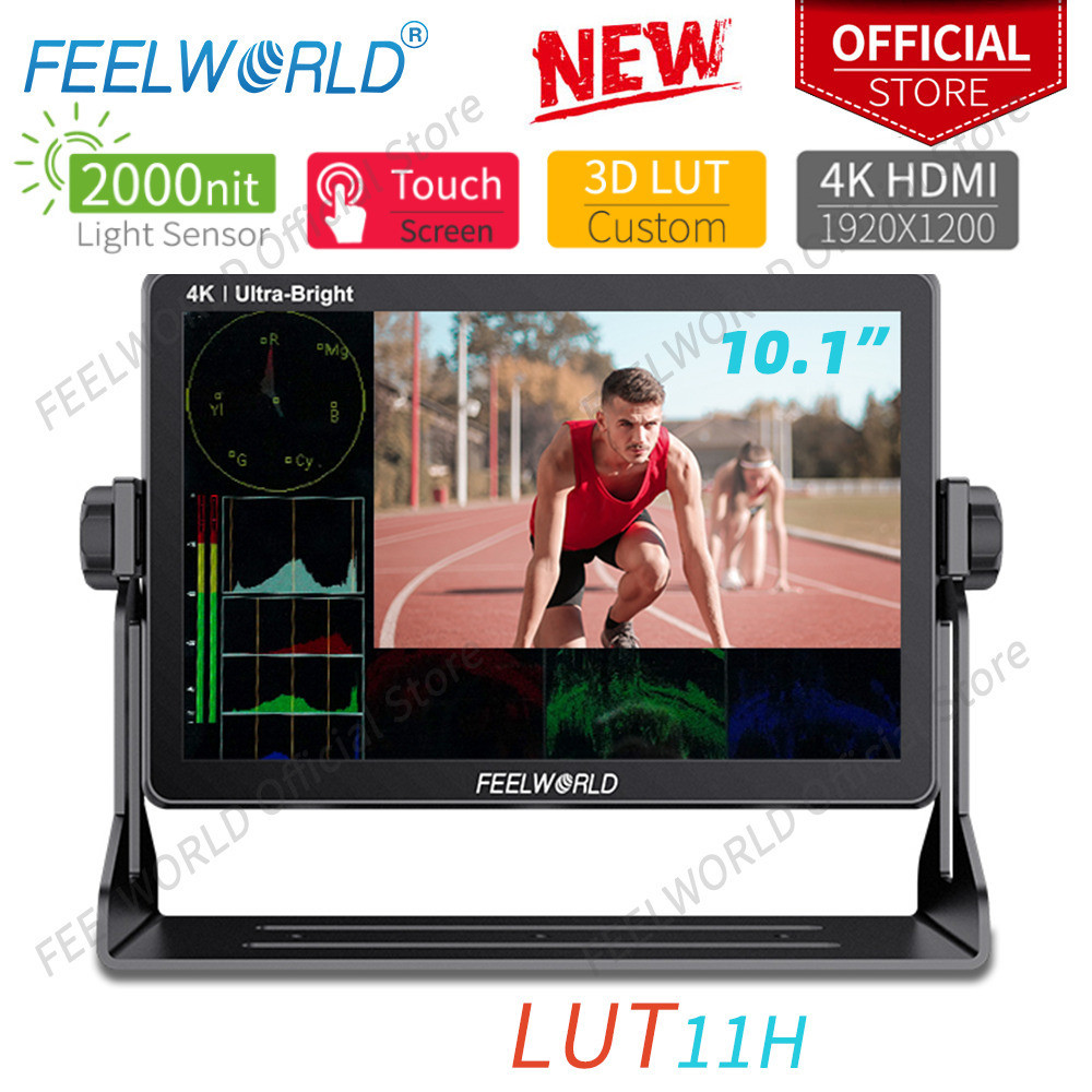 In Stock FEELWORLD LUT11S 10.1 Inch Monitor 2000nit Ultra Bright IPS Touch Screen 3DLUT 3G-SDI HDMI-Compatibled For DSLR Camera