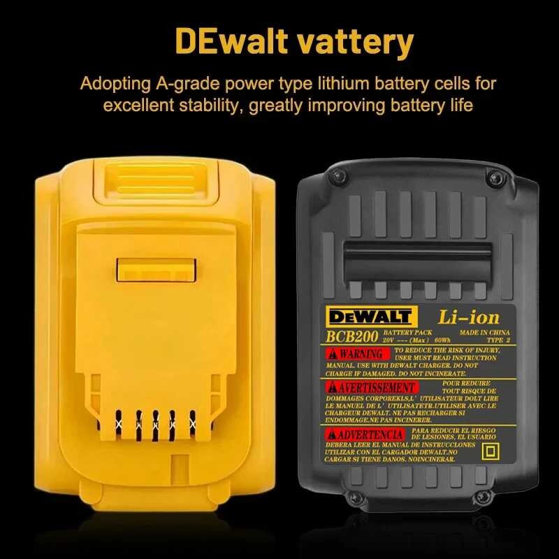 6.0Ah 20V Replacement Li-ion Battery 20v battery DCB205 DCB201 DCB203 ...