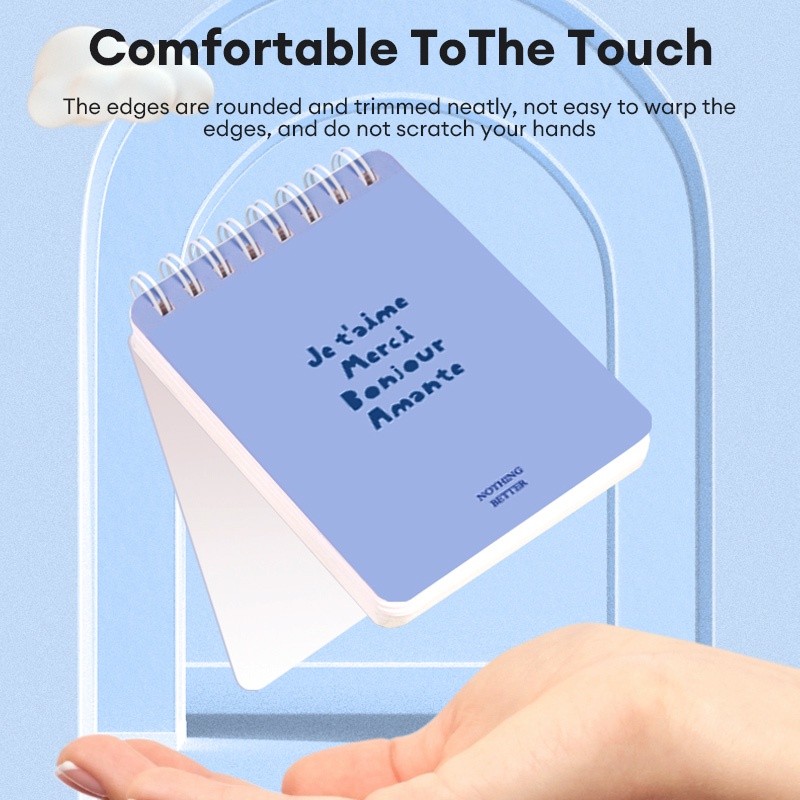 Deli A7 Spiral Notebook Cute Mini Notepad 100 Sheets Portable Notes ...