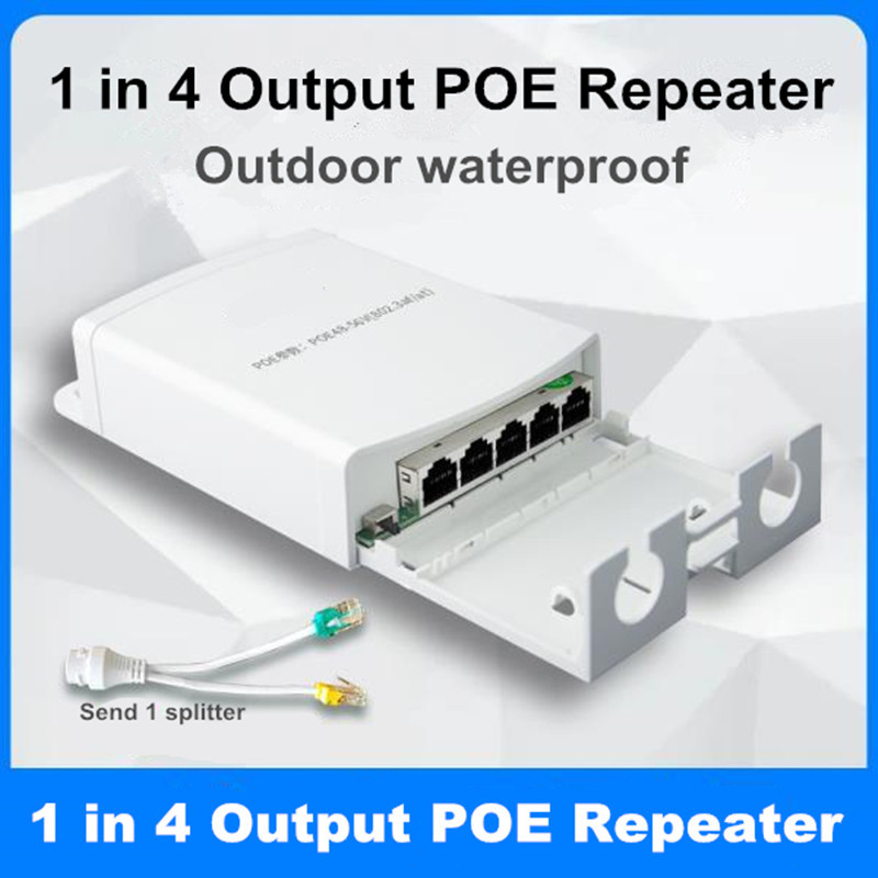 POE Repeater/POE Extender Outdoor Waterproof 200m Extension 48V POE ...