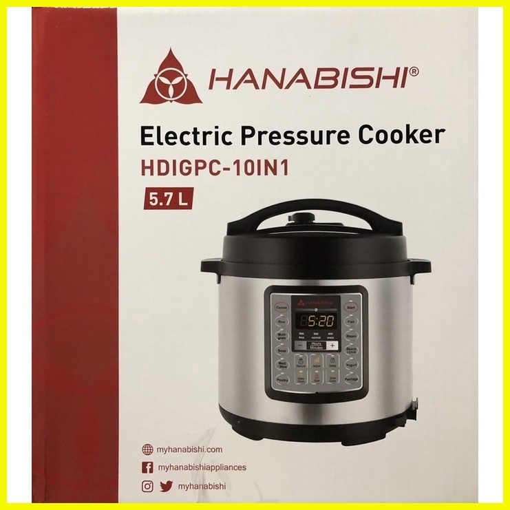 ⊕ Hanabishi Digital Electric Pressure Cooker 10 in 1 HDIGPC10in1