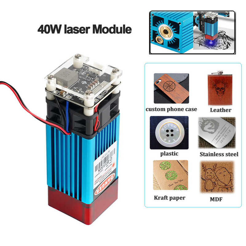 Twotrees 40W Laser Module Laser Head 450Nm Blue Laser TTL Set 5500Mw