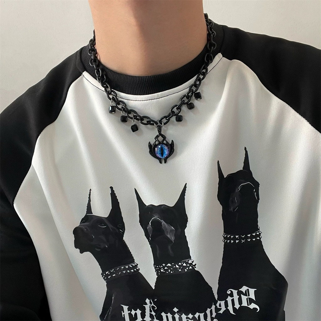 Hip-hop Style Cross Devil Brand Pendant Collarbone Chain for Men Punk ...