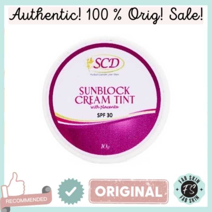 SCD Sunblock Cream Tint na may Placenta SPF 30 10g | Shopee Philippines