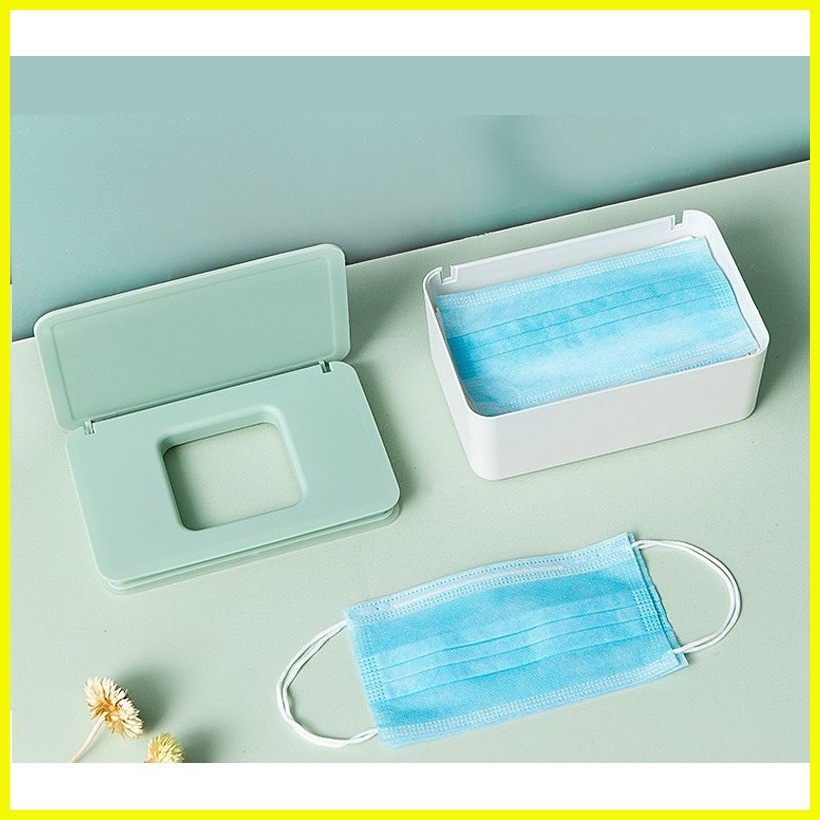 Mask storage box Multifunctional dustproof tissue storage box Wet wipes