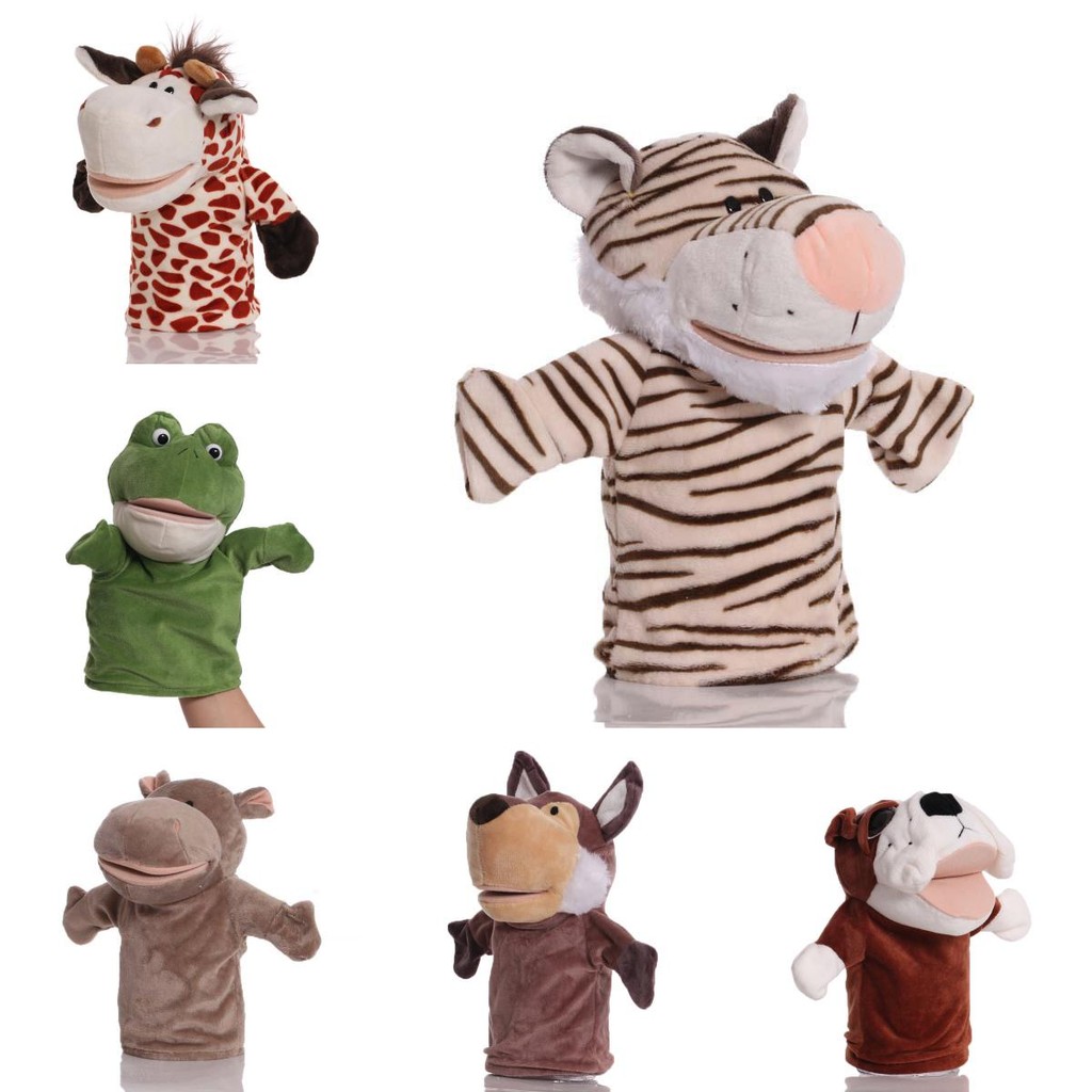 Animal Cartoon Colorful Hand Puppets With Movable Mouths Perfect ...