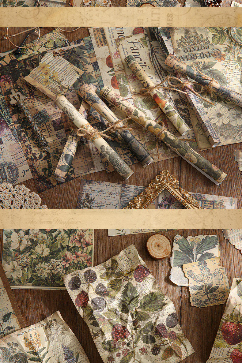30 pcs Vintage Scrapbook Supplies Pack for Junk Journal Bullet Journals ...
