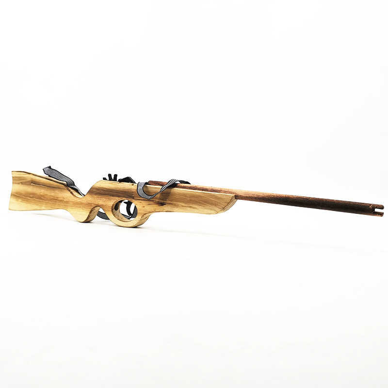Wooden large rifle rubber band continuous firing children's wooden ...