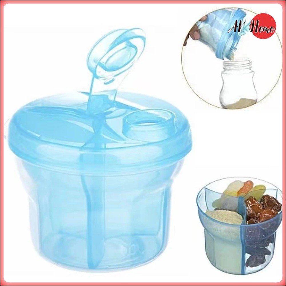 3 Grid Divided baby formula milk powder dispenser container snack cup ...