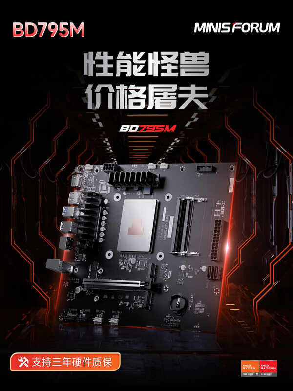 MINISFORUM BD795M Ryzen R9-7945HX High Performance ITX Computer ...
