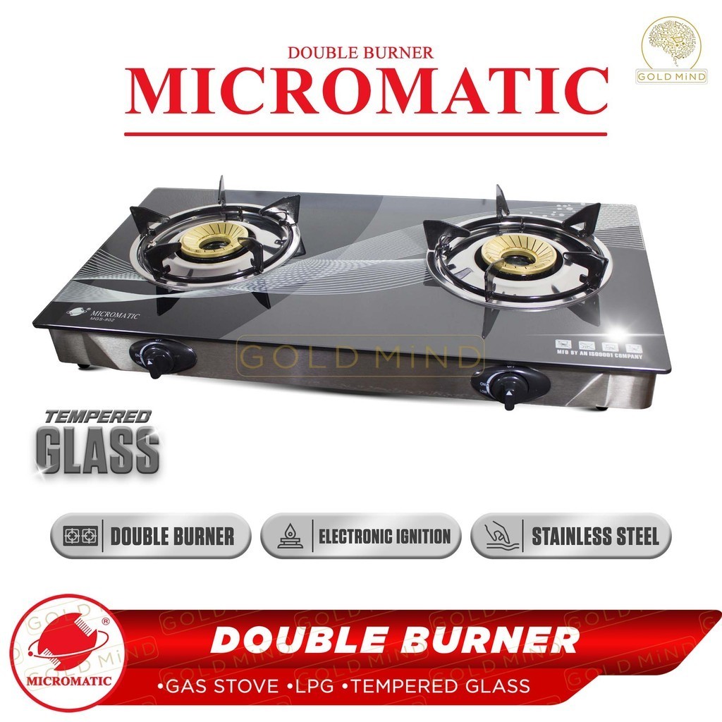 Micromatic Gas Stove Double Burner (Random Colors) Yellow