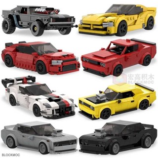 Moc Brick Dodge Challenger Viper Srt Demon Muscle Racing Sports Car Building Blocks Speed