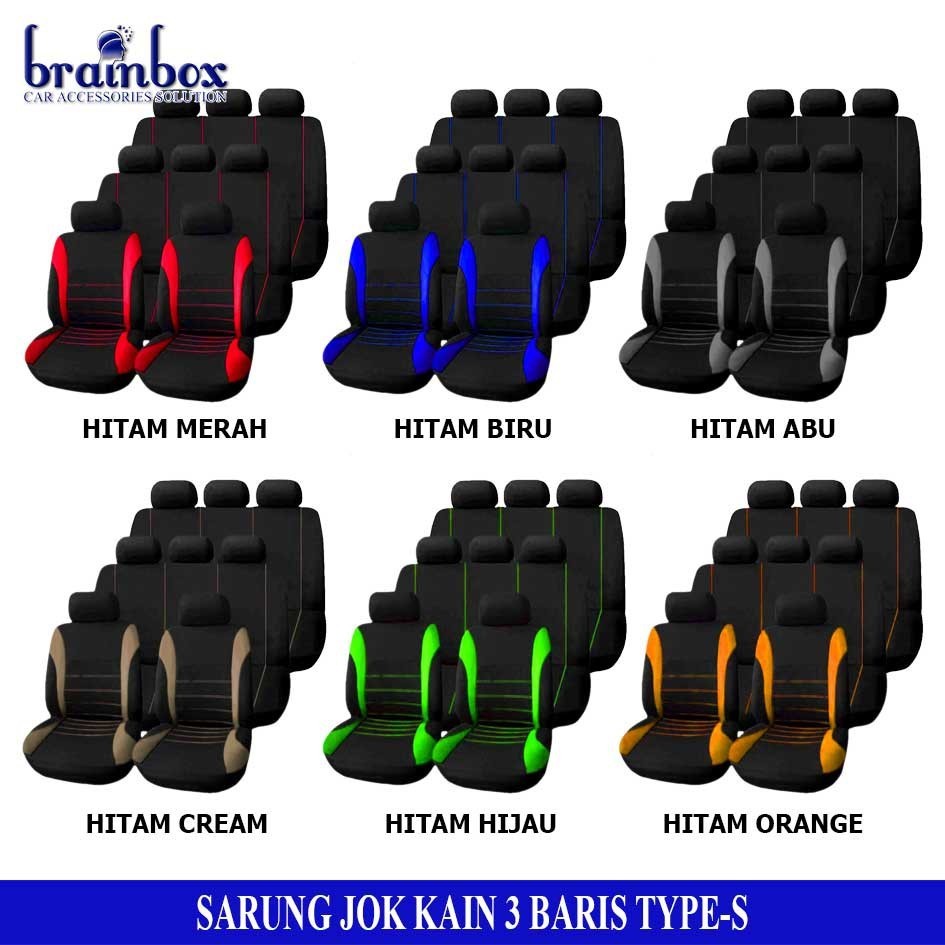 3 Row Fabric Seat Covers 6040 ModelS Ertiga Calya Sigra Innova APV