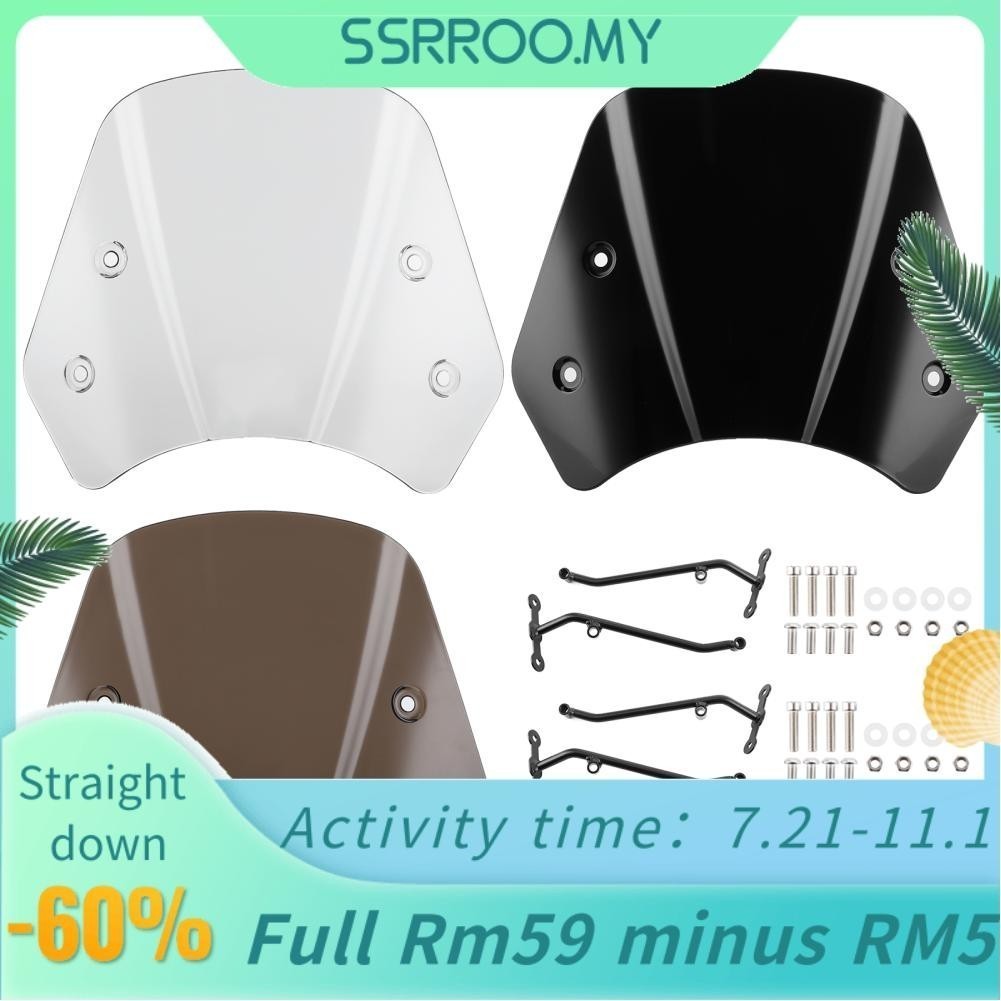 Ssrroo Motorbike Wind Deflector Motorcycle Long Stents Windshield ...