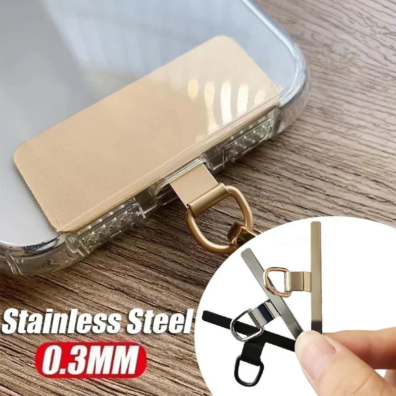 Ultra-thin Stainless Mobile Phone Lanyard Patch - Detachable Anti-lost ...