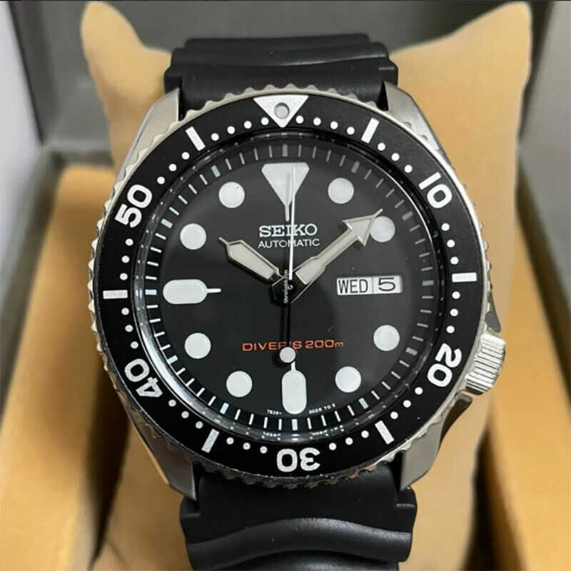 Skx007k SEIKO Skx007 Skx007k1 Analog Automatic Dial Black Rubber 200M ...