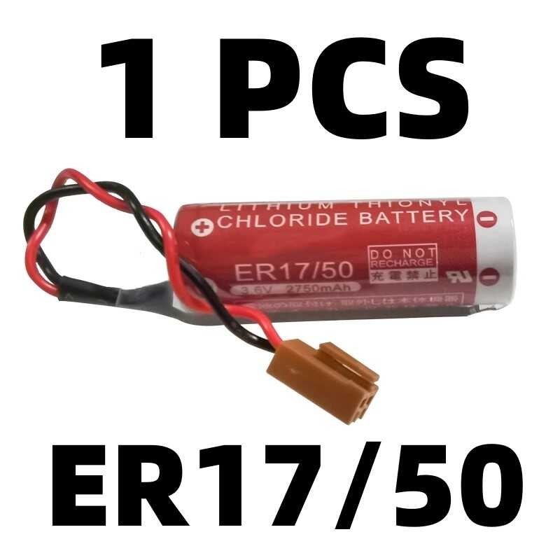 1Pcs Original For MAXELL Er17/50 3.6V PLC Battery On Brown Connector ...